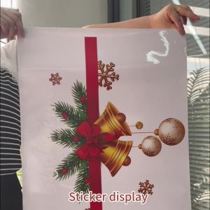1 Miếng Dán Cửa Sổ Giáng Sinh 45cm X 60cm Với Thiết Kế Hình Chuông Chất Liệu PVC Tĩnh Điện Dán Kính Trang Trí Không Khí Lễ Hội