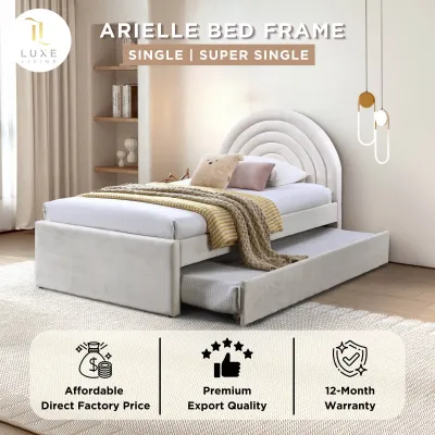 LUXE: ARIELLE Pull Out Bed | Single Day Bed | Super Single Bed Frame | Trundle Bed | Pullout