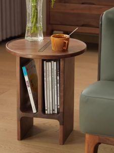 North American Black Walnut Corner Table Living Room Home Use Small Apartment Side Cabinet Bedside Table Solid Wood Design