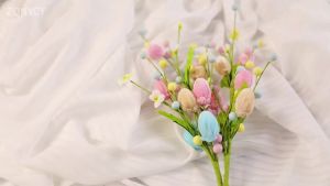 Lễ Phục Sinh Hoa Trứng Cành Cây Nhân Tạo Thực Vật 1/3 Chiếc 2025 Happy Easter Đảng Nhà Bình Hoa Mùa Xuân Thân Cây DIY Bó Hoa Trang Trí