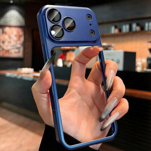 Hollow Matte Hard Phone Bumper Case for IPhone 17 16 Pro Max 17Pro 16Pro IPhone17 ProMax I17 Camera Lens Film Protector Cover