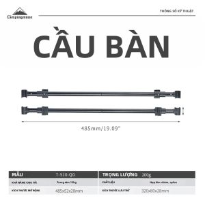 Campingmoon | Bộ 2 Chân Bàn Thay Thế Cho Cắm Trại Ngoài Trời Chân Bàn Gấp Tương Thích Với Bàn IGT Của CAMPINGMOON T-510-QG