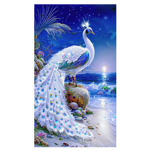 Peacock Cross Stitch DIY Embroidery Kit Living Room Landscape Decorative Painting 11CT 9CT Printed Cloth Needlework Material Set
