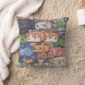 KULECHAOWAN | Hot Game Min World Classic Movie Pillow Cover Design cushion Cover decor Holiday Decorati