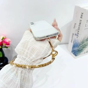 Sang Trọng Ngắn Phong Cách Pha Lê Điện Thoại Dây Cao Cấp Ins Thời Trang Kim Cương Giả Đa Năng Cổ Tay Dây Chắc Chắn Dây Treo Phụ Kiện