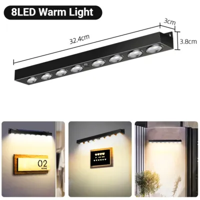 4/8LED Solar Outdoor Waterproof Wall Light with Lens Super Bright Garden Decoration Solar Signboard Lights Doorplate Lamp
