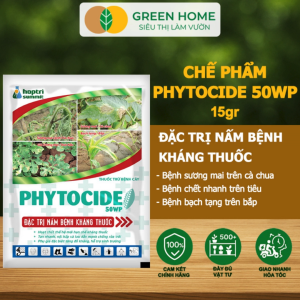 Chế Phẩm Trừ Bệnh Phytocide 50WP Gói 15gr Đặc Trị Nấm Bệnh Kháng Thuốc Sương Mai Hiệu Quả Cao