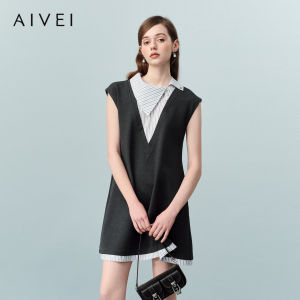 AIVEI | Sleeveless Smart Feel Two-Piece Style Dress