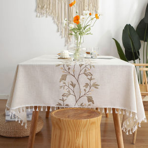 Simplicity Rectangular Cotton-Linen Tablecloth