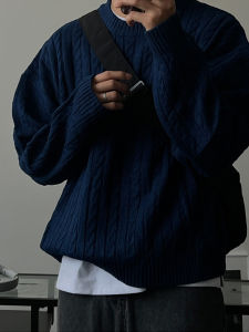 Ssumenam | Minimalist Cable Knit Mens Sweater
