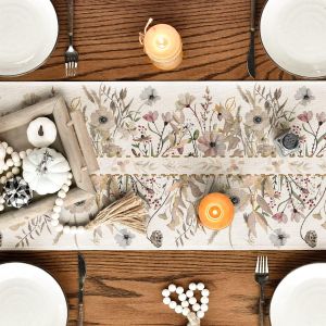 【Wildflower Spring】Print Table Runner Multi-Scene Dining Table Decor