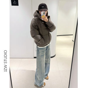 American Style Low Waist Wide Leg Jeans Women Loose Slimming Draping Straight Floor-Length Pants Cat Washed Denim Ladies Jeans