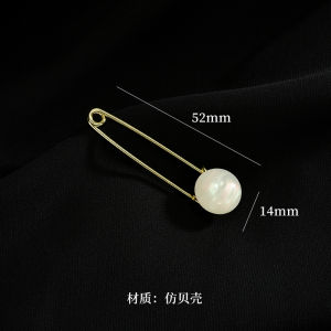 Womens Fashion Pearl Button Lapel Pins Tighten Waist Closer High End Prevent Exposure Fixed Clothes Accessory Korean Style