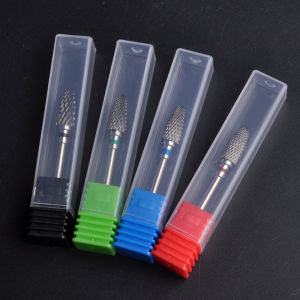 俄式钨钢美甲磨头 美甲机打磨头配件 2.35mm钨钢卸甲钻头 小锥伞型玉米磨头 磨死皮灰指甲 抛光卸光疗胶甲油胶 不发烫