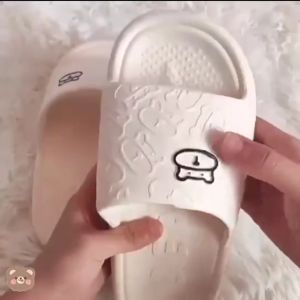 Dép bánh mì nam nữ quai ngang Gấu Home vân nổi đi trong nhà văn phòng nhựa Eva siêu nhẹ iDÉP DL247