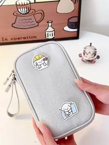 1 Túi Sắp Xếp Đồ Du Lịch Nhiều Ngăn Túi Đựng Đồ Bằng Vải Có Khóa Kéo Để Đựng Nhiều Vật Dụng Nhỏ Khác Nhau Hình Chữ Nhật