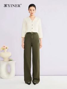 YINER | French Elegant V-Neck Pleated Texture Summer Top