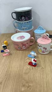 Mangkuk Mie + Piring 15cm Original Sanrio Porselen Nasi Sup Salad Buah