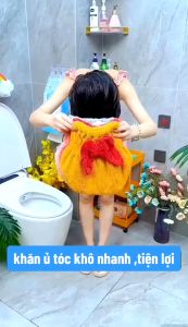 Khăn Ủ Tóc sau gội - Khăn Quấn Đầu Nơ siêu xinh Thấm Hút Nước Tốt (Màu ngẫu nhiên) -khăn nơ