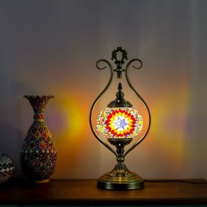 โคมไฟตั้งโต๊ะตกแต่งตุรกีบาร์ B & B ของโรงแรมโคมไฟสไตล์วินเทจโคมไฟตั้งโต๊ะโมร็อกโก