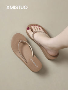XMISTUO | Crystal Embellished Thick Sole Flip Flop