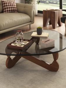 FWTDF | Compact New Minimalist Glass Tea Table