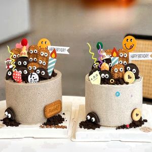 ตกแต่งเค้กวันฮาโลวีน ลูกตาเล็ก ลูกบอลหมี หมวก บล็อกอิเล็กทรอนิกส์อบขนม ลูกตาหวาน วัสดุขนสัตว์ วัสดุอื่นๆ