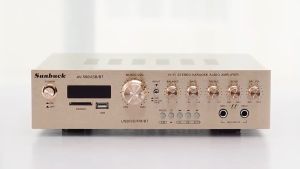 1 ช่อง 2200W High Power Amplifier Bluetooth รีโมทคอนโทรลเครื่องขยายเสียง บ้านเสียง FM SD CARD MIC USB