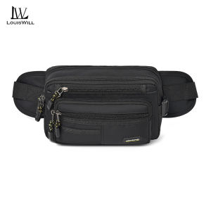 LouisWill Mens Waist Bag Multi Functional Chest Bag Waterproof Sports Bag Large Capacity Casual Bag Unise Street Bag Portable Messenger Bag Fitness Bag Travel Bag Business Bag For Men Women