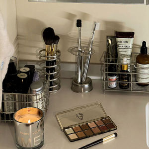 Giá Để Đồ Bằng Thép Không Gỉ Phòng Tắm Giá Để Đồ Vệ Sinh Cá Nhân Cạnh Bồn Rửa Mặt Hộp Đựng Đồ Dùng Phòng Tắm