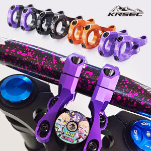 KRSEC MTB Bike Stem + TC4 M6 Bolts CNC Aluminum Alloy Downhill Bicycle Handlebar 31.8mm DH/AM/FR Bike Accessories