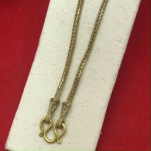 สร้อยคองานดิบทองเหลืองลายซีตรอง(สี่เสาเหลี่ยม)ความยาว 20 นิ้ว งานดิบไม่ได้ชุบ ทองเหลืองโบราณ ใส่ได้ทุกโอกาส พร้อมส่ง