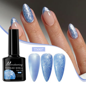 8 Colors Pearl Shell Thread Nail Polish Gel UV LED Soak Off Gel Varnish Shiny Glitter Semi Permanent Manicure Art Varnishes