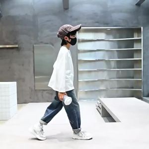 Jeans for Kids Boys 5-16years Jogger Jeans Denim Jeans Fashion Maong Pants New Style Teenager Boys Wide Leg Jeans Straight Leg Loose Pants Trend Casual Jeans