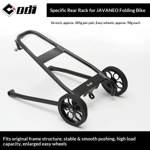 Odi | Brompton Folding Bike Rear Rack - CNC Aluminum Alloy Cargo Shelf Compatible with Pline & Cline