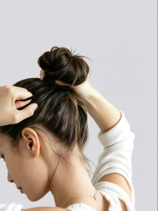 TFY | Dây Đeo Đuôi Ngựa Không Dấu Vết Cao Su Đen