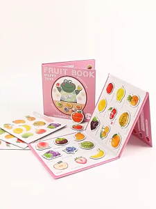 DREAMToy Mainan Anak Fruit/Animals/Vegetable Knowledge Magnetic Buku Baby Magnetic Busy Buku Mainan