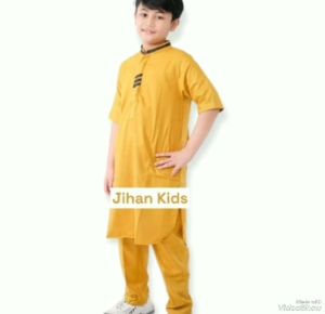 1 Set Setelan Koko Jubah Pakistan Anak Free Peci 1-12 Tahun / Pakaian Baju Muslim Anak Laki-Laki