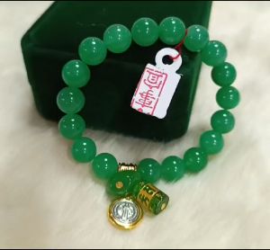 Jade Money Bar Mantra Lucky Charm Bracelet