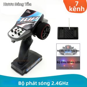 Hệ Thống Radio 2.4GHz 7 Kênh Bộ Phát Thu Có Đèn LED Kênh Điều Khiển Cần Cẩu Cho Xe RC Thuyền Xe Tăng - Phụ Kiện Nâng Cấp Điều Khiển Từ Xa