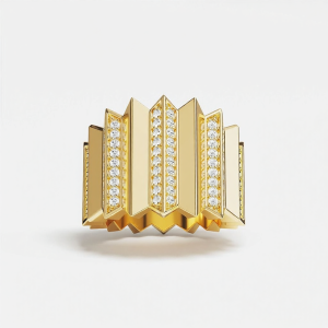 Wave Design Wide Ring For All Genders