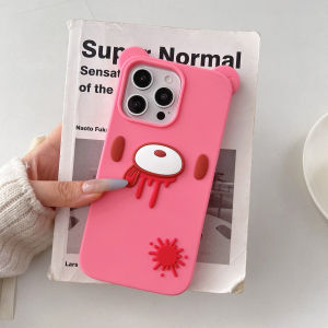EOENKK | Kawaii Trendy Bear Phone Case For iPhone 17 16 15 14 13 Pro Max 16 17 Pro iPhone 17 Shockproof Silicone Cartoon INS Phone Cover