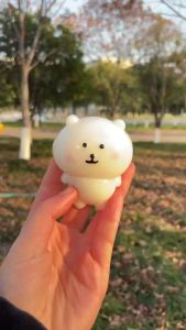 Squishy Self Deprecating Bear Fidget Toy Transparent Kawaii Expression Squeeze Toy Squishy Sensory Anti-stress Friends Gifts