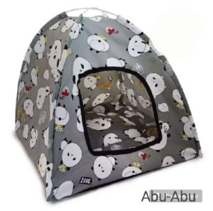 Tenda kucing motif ukuran jumbo FULLSET alas bantal kasur tenda kucing kelinci DLL