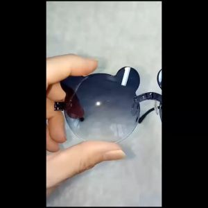 Kacamata Anak Gaya Korea Style Bentuk Lensa Beruang Tanpa Bingkai Warna Jelly Bening MultIwarna Lucu Unik Keren cewek cowok - BISA COD