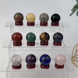 1Pc 2.8-3.3cm Natural Crystal Stone Sphere Hand Polished Mineral Specimen Ball Home Bedroom Decor Ornament Gift