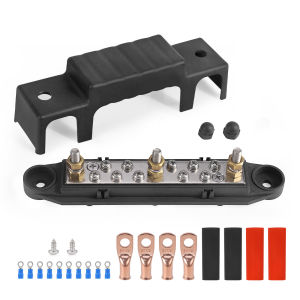 Heavy Duty Power Distribution Terminal Block 10 Terminal Screws Battery Bus Bar 150A For Camper Car Boat Automotive Solar Wiring