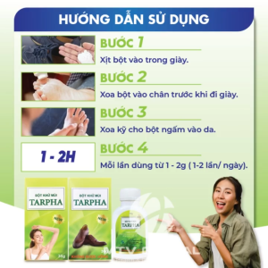 Bột Khử Mùi TARPHA 30g - Đánh Bay Mùi Hôi Nách Hôi Chân Giảm Mồ Hôi Khô Thoáng Không Bết Dính