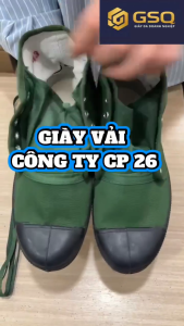 Giày Vải Cao Cổ CTy 26 Vải Bố Bền Chắc Đế Cao Su Đúc Nguyên Khối Đi Rừng Dã Ngoại