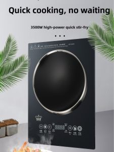 Crown Quality Large Power 3500W Single Burner Induction Cooker Embedded Concave Surface for Home Use Energy Saving Stir-Fry
